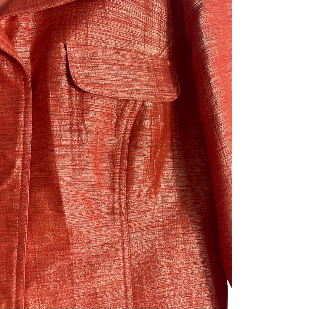 ELLIOTT LAUREN Linen Blend Dress Jacket in Orange Size 4 -- GORGEOUS!!!! - Picture 5 of 9
